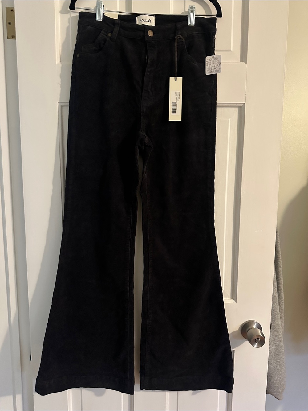 Free People Black Corduroy Flared Pants